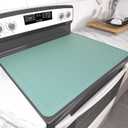 Stove Top Cover for Electric Stove- Range Covers for Electric Stove,Silicone XXL Dish Drying Mat, Glass Cooktop Covers, Flat RV Range top Mats (Aqua, 28"x20")