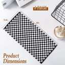 3 Pack Black and White Checkered Hand Towels 100% Cotton Absorbent Soft Decorative Towel for Bathroom Kitchen Home Hotel Beach, 29 x 13.4 Inches