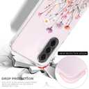 Floral Clear Case for Samsung Galaxy A56 5G for Women Girls,Pretty Phone Cover for Galaxy A56 5G,Flower Design Cute Pattern Slim Soft Drop Proof Protective TPU Bumper Case,FL-37