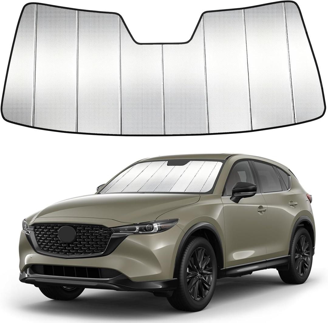 Windshield Sun Shade Custom Fit for Mazda CX-5 CX5 2017-2025, Accordion Folding Thick Window Sunshade Block Heat 99% UV Rays Sun Visor Keep Cooler Car Accessories