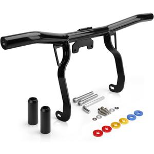 Motorcycle Engine Guard Crash Bar Compatible with Harley Davidson Touring Street Glide Road Glide Road King Electra Glide Ultra Limited Flat Out Bar Black 2014-Up