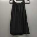 Zwurew Tank Top for Women Loose Fit High Neck Sleeveless Halter Tops Casual Pleated Eyelet Summer Flowy Cami Shirts Blouse (Small, Black)