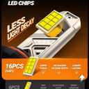 SEALIGHT 9005/HB3 Bulbs, 96,000LM Cool White 6500K, IP68 Waterproof 80000h Long Lifespan, Real 1:1 Size to HB3 Fog Light Bulbs Plug N Play, 99% Compatible Anti Hyper Flashing, Pack of 2