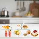 4 Pack Tempered Glass Cutting Board with Anti-Slip Pads, 2 Sizes Rectangle Clear Glass Tray Heat-Resistant Chopping Board for Kitchen Countertop, House Warming Gifts, Non-friable