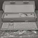 LeadsaiL K786 Wireless Keyboard and Mouse Combo, 2.4GHz Lag-Free Wireless, Full Size Ergonomic Keyboard Silent Mouse for Windows Mac PC Laptop, 12 FN Shortcuts, Long Battery Life - White and Grey