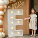 imprsv 3FT Marquee Letters, Mosaic Light Up Letters for Birthday Baby Shower Wedding Engagement Party Backdrop Decor, Large Marquee E for Party Decorations