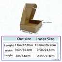 11x9.6x3 Inches Shipping Boxes Set of 25Brown Cardboard Boxes Recyclable Corrugated Mailers for Small Business, E-commerce, Gift Packaging Storage Boxes Products Box Self-Locking Folding Boxes