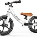 Umatoll Toddler Balance Bike 2 Year Old, Kids Bike Toy for 18 Months to 5 Years Old, Tool-Free Adjustment, Birthday Gifts for 2-3 Boys Girls, No Pedal (White)