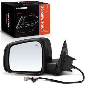 A-Premium Driver Side Power Door Mirror - Compatible with Dodge Durango 2011-2018 - Heated Manual Folding Black Outside Rear View Mirror w/Turn Signal - Replace# 5SH45AXRAF