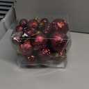 Christmas Ornaments Set with 36pcs Shatterproof Christmas Tree Decorations Multi-Size Christmas Ball Ornaments with 7 Styles Burgundy