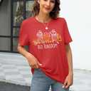 Football Shirts Women Football Team Fan Shirt Oversized Game Day Tshirt Rugby Gifts Tee Tops (Red, M)