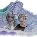 Disney Girls' Frozen Sneakers - Laceless Light-Up Running Shoes (Toddler/Little Girl) (Blue). 8 Size