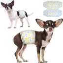 Dono Disposable Male Dog Diapers, Super Absorbent Male Dog Wraps for Small to Large Dogs, 360 Leak-Proof with Wetness Indicator,S,48PCS