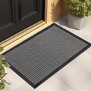 Mibao Front Door Mat, Heavy Duty Durable Welcome Mat for Outdoor Indoor, Dirt Trapper Waterproof Super Absorbent Door Mat for Entryway Outside Patio Porch, 61.5" x 36", Light Grey