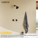 Matte Black 2 Handle Shower faucet Set, 8 Mode Shower Head Bathroom Shower Faucet Trim Kit with Rough-in Valve, Wall Mount