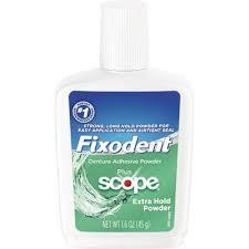 Fixodent Denture Adhesive Powder, Extra Strong, Plus Scope, Strong, Long Hold Powder, Airtight Seal, 1.6 OZ