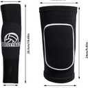 Obmwang 2 Pieces Volleyball Accessories Including Volleyball Knee Pads and Volleyball Arm Sleeves with Protection Pads and Thumb Hole for Women Girls Teens Volleyball Training