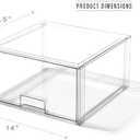 BINO | Stackable Storage Drawers, Tall X-Large - Clear | THE CRATE COLLECTION | Storage Bins With Drawers | Bathroom Organizers | Under Sink Organizer | Vanity Cabinet Home Organization