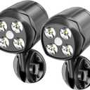 Motion Sensor Outdoor Lights, Battery Operated Outdoor Light, 1000LM Motion Detector Lights for Outside, 6000K LED Security Light Battery Powered Spotlight for House Wall, Black(2 Pack)