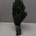 Pre-Lit Artificial Mini Christmas Tree,20 inch Small Pine Xmas Tree with 40 LED Lights,70 Branch Tips,Battery Operated Tabletop Christmas Tree Burlap Base-(50cm)