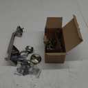 Schlage F60 V CEN 619 LAT Century Front Entry Handleset with Latitude Lever, Deadbolt Keyed 1 Side, Satin Nickel (Standard Interior Trim)