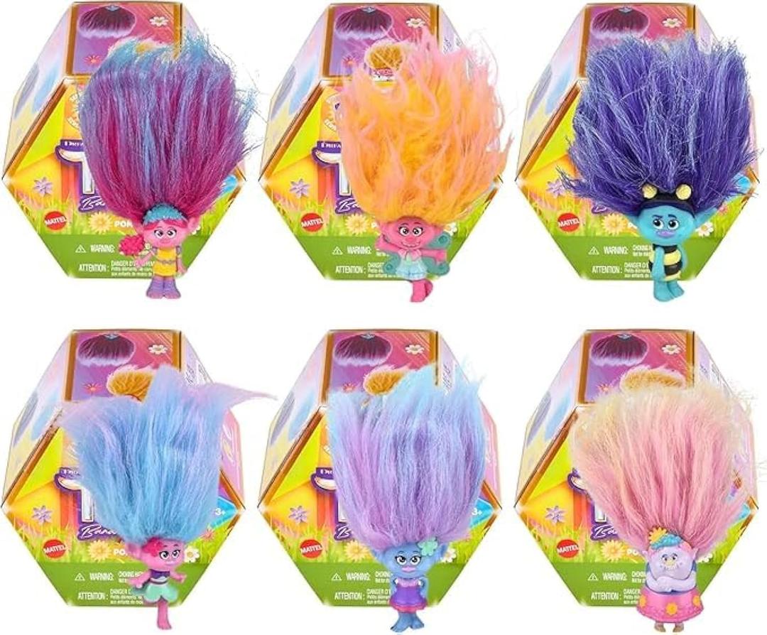 Trolls Band Together Pom Poms Keyclip Toy Figure Identified Sets - Series 2 Pack