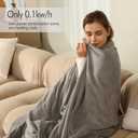 ESTINGO Heated Blanket Twin Size, Fast Heating Electric Blanket with Extremely Cozy Plush with 5 Heating Levels & 10 Hours Auto Off for Bedroom Office Couch, 62"x84", Light Gray