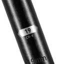 BLACKROBOT 19 mm 12-Point Deep Impact Socket, 1/2 Inch Drive, Metric, Cr-V Steel With Black Manganese Phosphate Coating