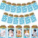 Oudain Cartoon 1st Birthday Photo Banner for Baby from Newborn to 12 Months Inspiration 1st Birthday Party Decorations for Girl Boy Monthly Milestones Garland