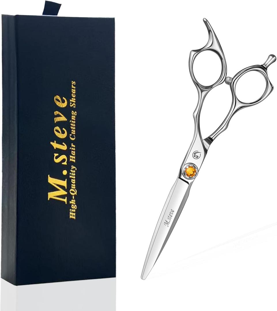Professional Hair Cutting Scissors 6 Inch, VG10 Stainless Steel Barber Shears, Extremely Sharp Hairdressing Scissors for Salon & Home Use, Ambidextrous Left Right Hand