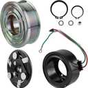 CARBBIA AC Compressor Clutch Kit Compatible with Honda Civic 2006 2007 2008 2009 2010 2011 1.8L L4 Ac Clutch with Pulley Electromagnetic Coil Front Plate CO4918AC 98555 97555 38810RNAA01 38810RNAA0
