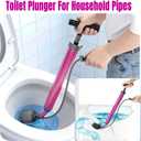 Manual Drain Unclogger, High Pressure Toilet Plunger: No-Splash, No Electricity, No Accessories, Pipe-Safe, Easy to Use, Reusable & Easy to Clean for Toilet, Sink, Bathtub, All Household Pipes