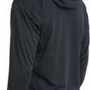 clothin Mens Lightweight Full Zip Hood Running Jacket with Zip Pockets for Fishing Hiking Travel (Small, Black)