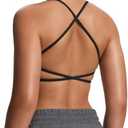 Aoxjox Women's Workout Sports Bras Fitness Ivy Low Impact Bra Yoga Crop Tank M