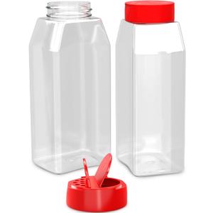 2Pcs Large Seasoning Containers with Wide Mouth for Easy Filling 32 Oz Spice Containers with Dual Shake Lids for Spices & Herbs, Transparent Seasoning Shaker, Spice Shaker Valentines Day Kitchen Gift