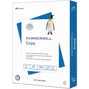 Hammermill Printer Paper, 20 lb Copy Paper, 8.5 x 11 - 1 Ream (500 Sheets) - 92 Bright, Made in the USA