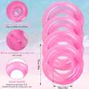 FYSUIMU 4Pcs Inflatable Pool Float with Handles Clear Pink Swim Rings Swimming Pool Tubes for Adults Teens Summer Pool Beach Bachelorette Party, 35 x 14 Inch