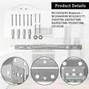 W10440498 W11025649 Mounting Plate Compatible with Whirlpool Microwave W10821385 For Installation Hardware Kit replacement Silver