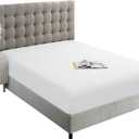 Ghooss Fitted Sheet White-Full Size Fitted Sheet Only-Fitted Deep Pocket Sheet-Soft Wrinkle Free Sheet-1 Pack(White,Full)