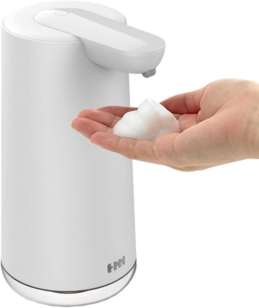 Automatic Foaming Soap Dispenser, 2-Level Adjustable Foam, USB Rechargeable, Touchless Hand & Dish Soap Dispenser for Bathroom, Kitchen, Hotel, Restaurant (White)