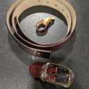 West Leathers [1 Pack] Leather Belt Women-Women's Leather Belt with Pin Buckle-Belts for Women for Jeans, Pants, Dresses, Size 107cm