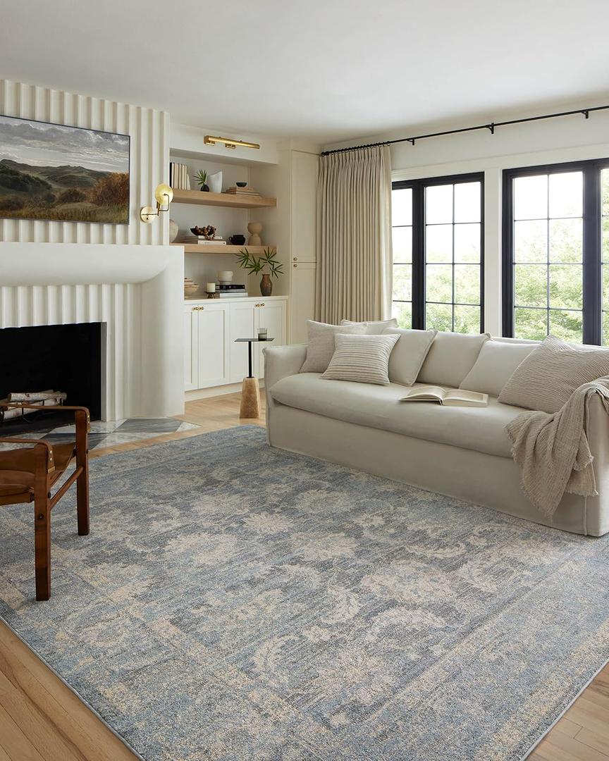 Loloi Odette Collection ODT-03 Sky/Beige 7'-10" x 10' Area Rug