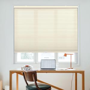 DEZ FURNISHINGS Cordless 1.5" Light Filtering Cellular Shade, 24" W x 36" H, Ivory