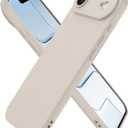 Compatible with iPhone Air Case, Shockproof Liquid Silicone Protective Phone Case with Soft Anti-Scratch Microfiber Lining Ultra Slim Drop Protection Phone Cover (Stone)