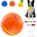 Interactive Dog Toys Dog balls, Automatic Moving Bouncing Rotating Interactive Dog Ball, Durable Motion Activated Automatic Rolling Ball Toys for Dogs, Anti Boredom Dog Toys (Orange)