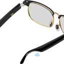 Voice Control Smart Glasses-Bluetooth Sunglasses with Built-in Mic&Speaker,UV400 Polarized Lenses,Open Ear Audio,Perfect for Sports and Outdoor Protection