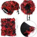 3 x Cozypower 2 Pcs Unisex Distressed Dreadlock Beanie Hat Rasta Cap Winter Open Turban Dread Hair Wraps for Men Women