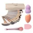 Makeup Brushes, Quality Make Up Brushes 28Pcs Makeup Brushes Set Professional & Beginner Make-up Sets & Case, Brushes & Sponges,Travel-Friendly Roll-up Beauty Gift Sets for Women, Girlfriend