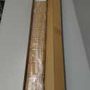 LazBlinds Cordless Bamboo Blinds, Roll Up Shades for Windows, Light Filtering Hanging Window Blinds, Bamboo Shades for Patio Indoor/Outdoor Porch, 42'' W x 64'' H, Natural