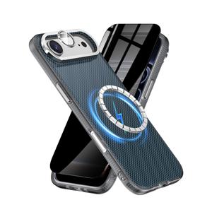 2 x QXC YABUDA 3-in-1 for iPhone 17 Air Case with Privacy Screen Protectors & Individual Camera Lens Protector [Compatible with MagSafe] Hybird Magnetic Phone Cover for iPhone 17Air,Black